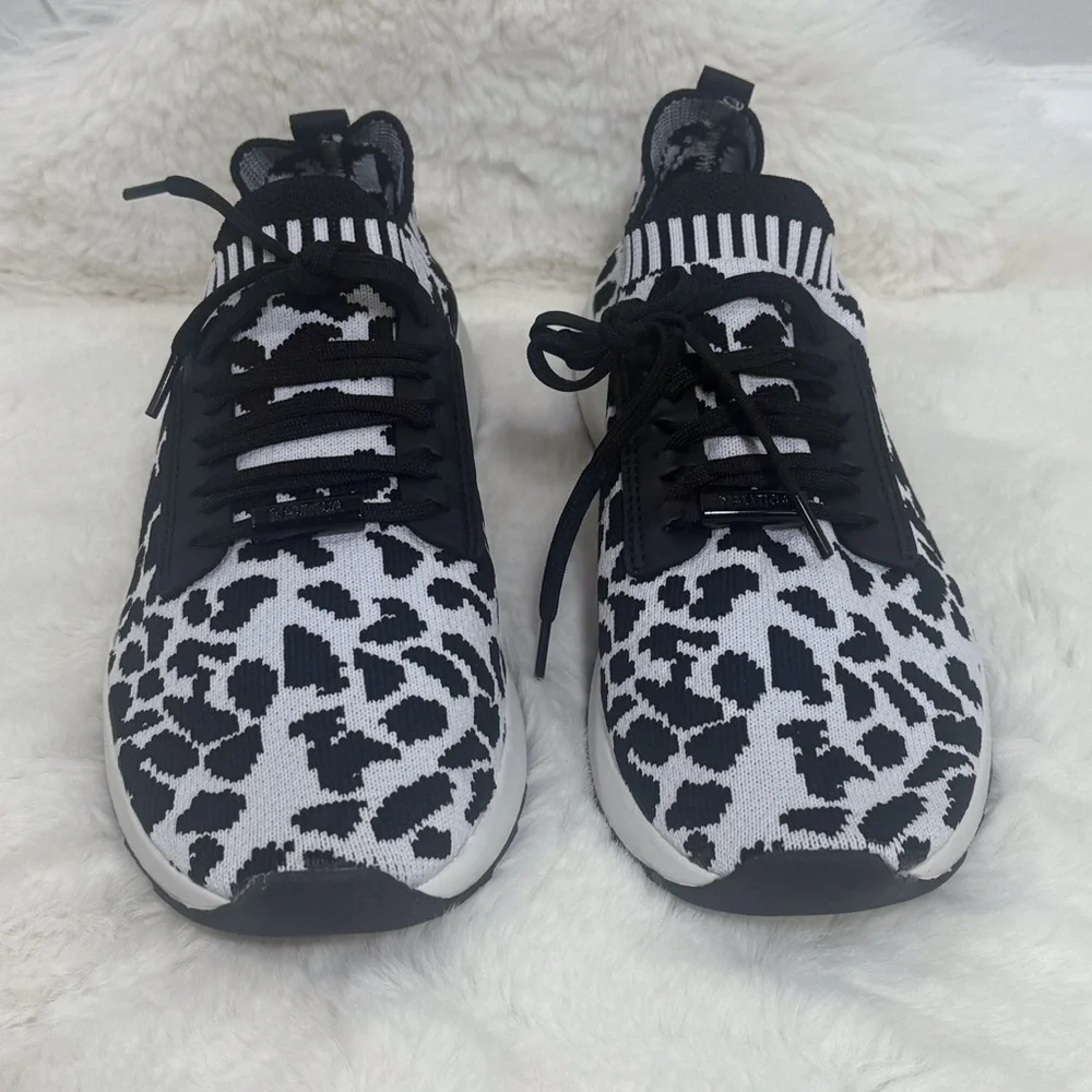 Nautica Leopard Animal Print Sneakers White Black Athletic Shoes, Size 9.5 - Picture 3 of 10